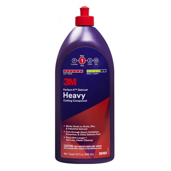 3M 36102 Perfect-It™ Gelcoat Heavy Cutting Compound - 946ml