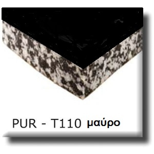 MELUTON PUR110 ηχοαπορροφητικό με ύφασμα πολυουρεθάνης (μαύρο) 10mm - 1m X 0,5m